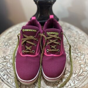 Heelys Pink Sneakers with Yellow Laces